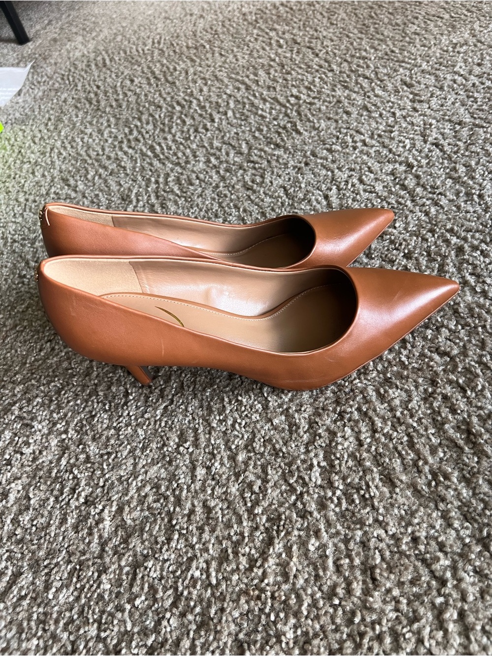 Sam Edelman Pointed Toe Flats in Cognac Brown - Picture 4 of 9